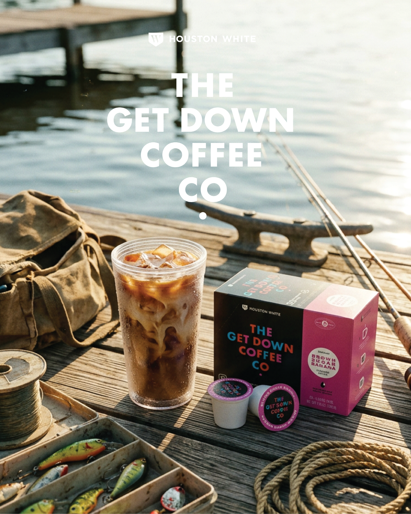 Get Down Coffee Facebook ad: Early mornings. Cold coffee.