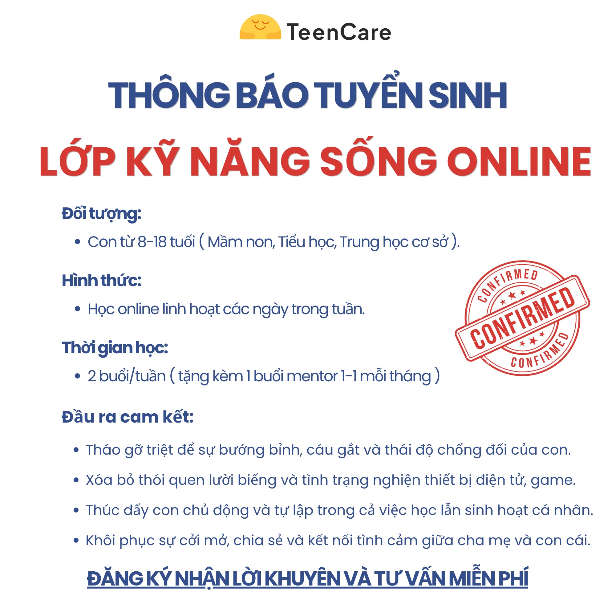 Gia Sư Tâm Lý & Kỹ Năng Sống TeenCare Facebook ad: Nhận Lời Khuyên Và Tư Vấn Miễn Phí Từ Thầy Cô >>>