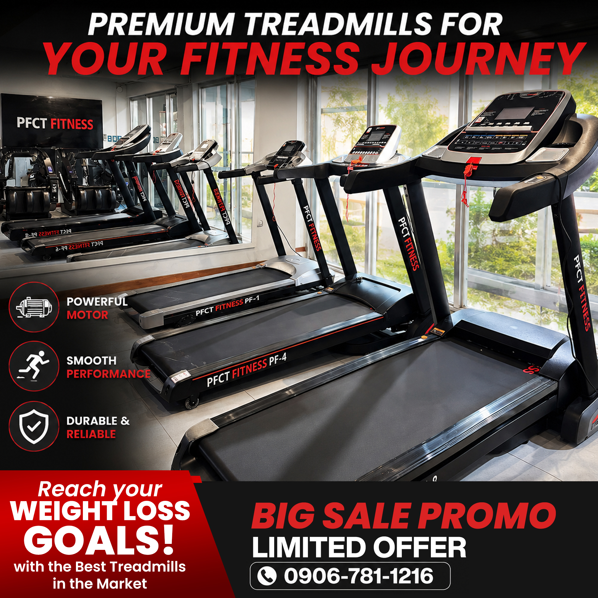 Premium Treadmills by PFCT Facebook ad: Most people don’t realize this…
