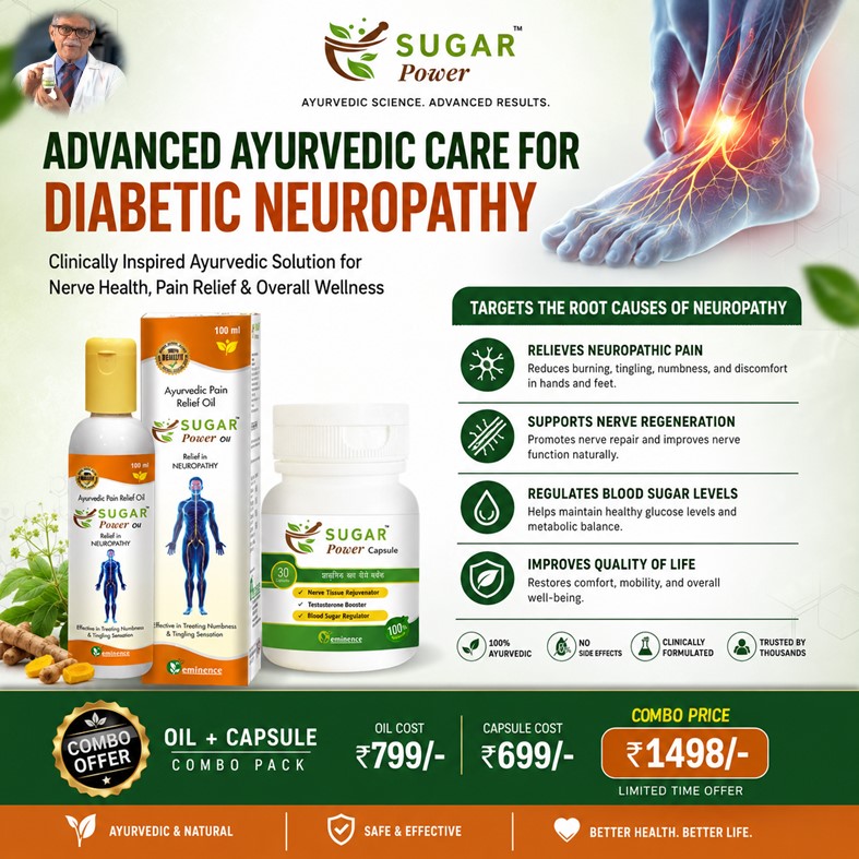 eminence research & Lab. Facebook ad: Advanced Ayurvedic Support for Diabetic Neuropathy