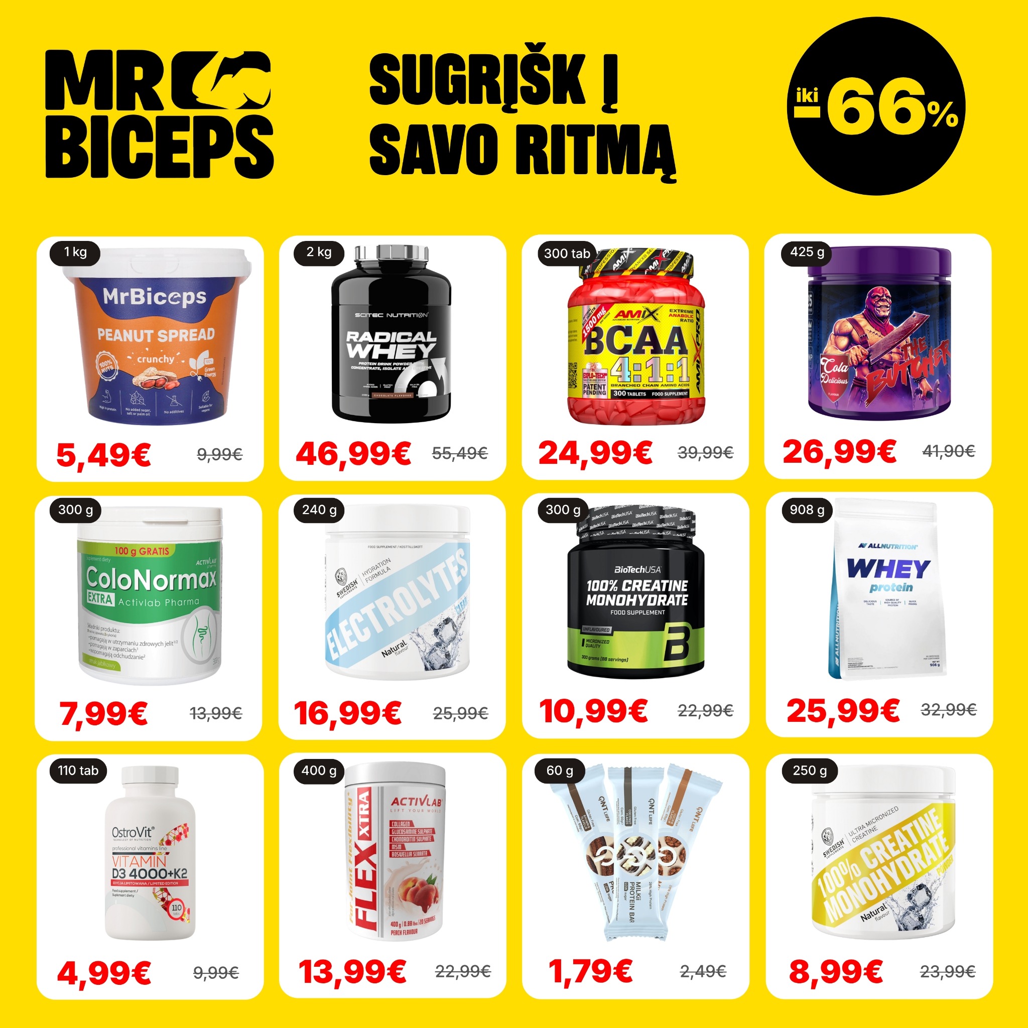 MrBiceps - Maisto Papildai Facebook ad: Sugrįžk į savo ritmą