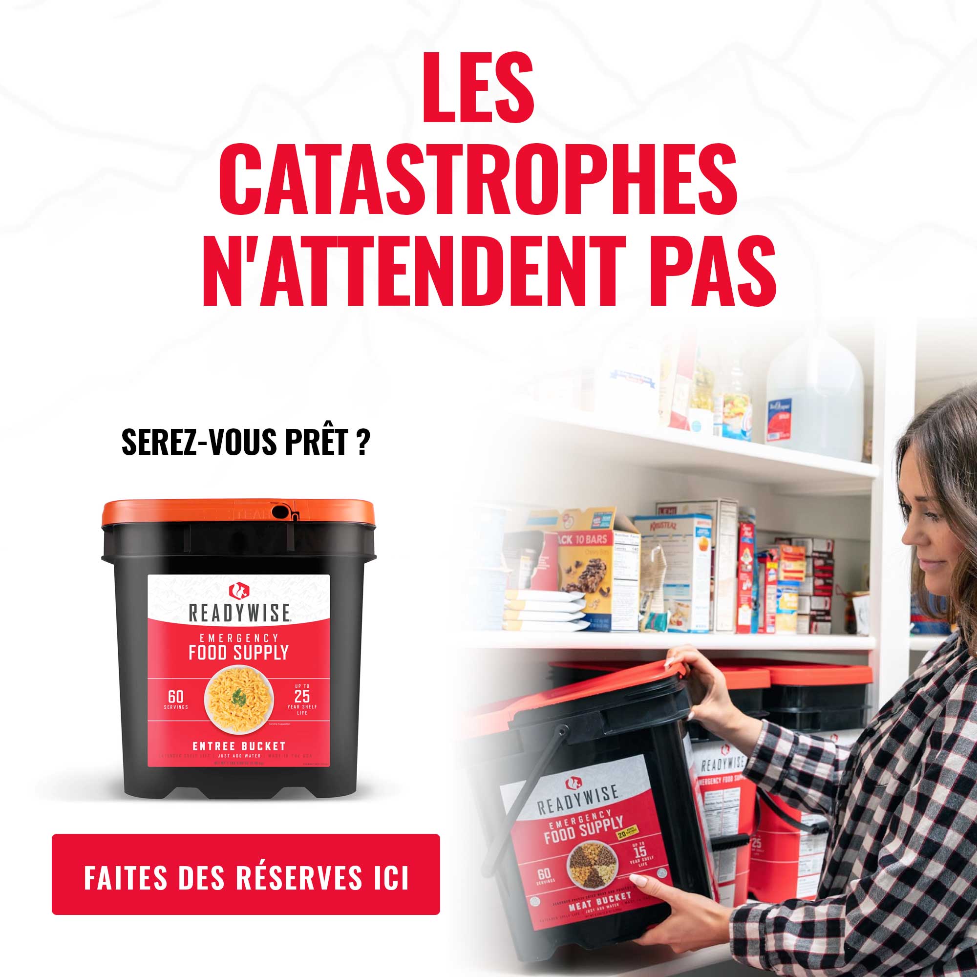 ReadyWise France Facebook ad: ReadyWise Emergency Food