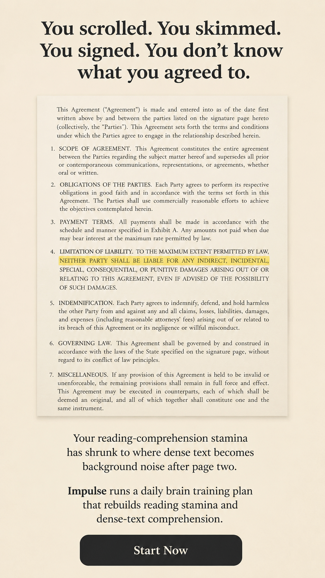 Impulse: Brain Training & Self-Discovery Facebook ad