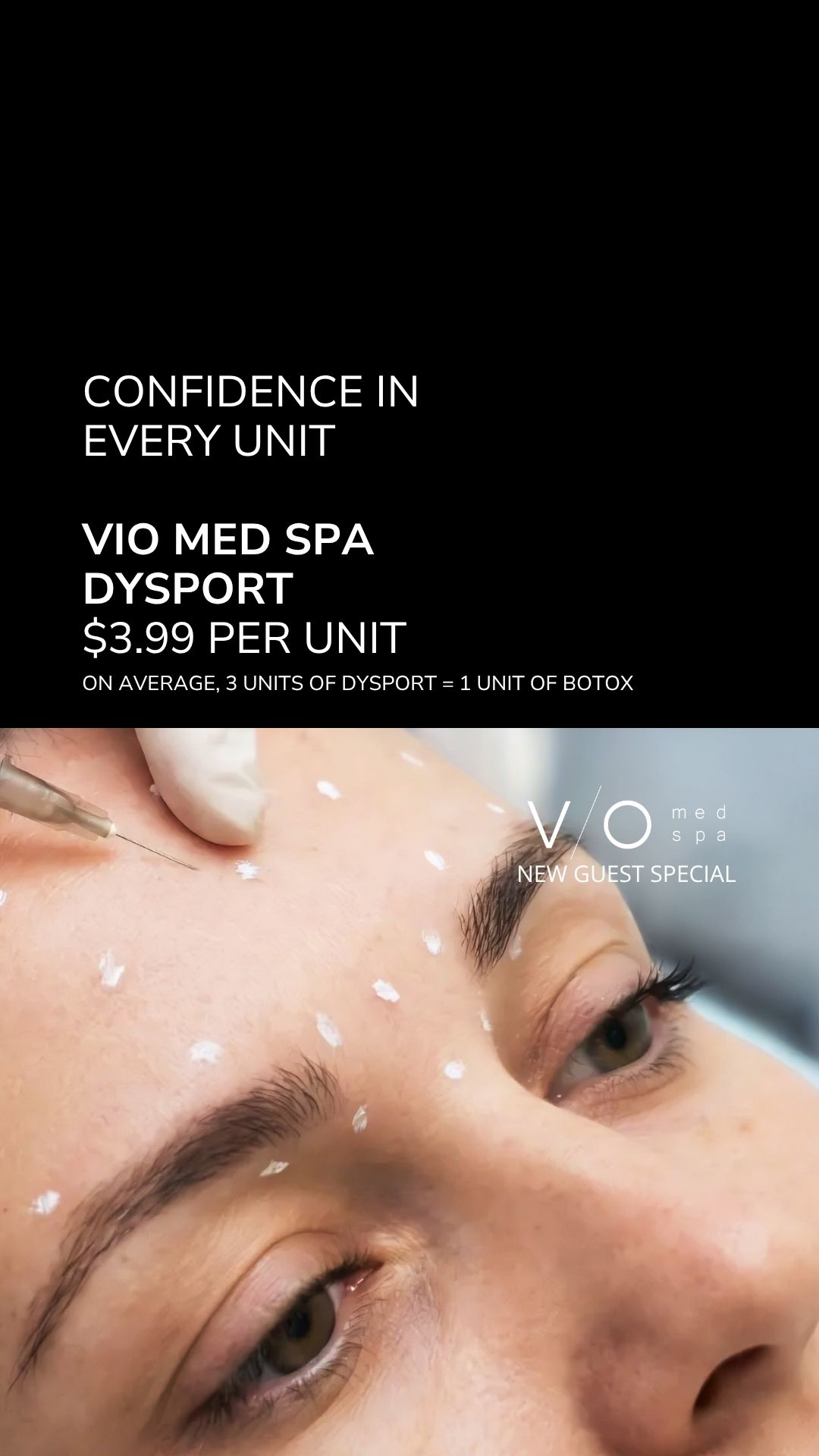 VIO Med Spa Huntersville Facebook ad: Refined for $3.99/Unit