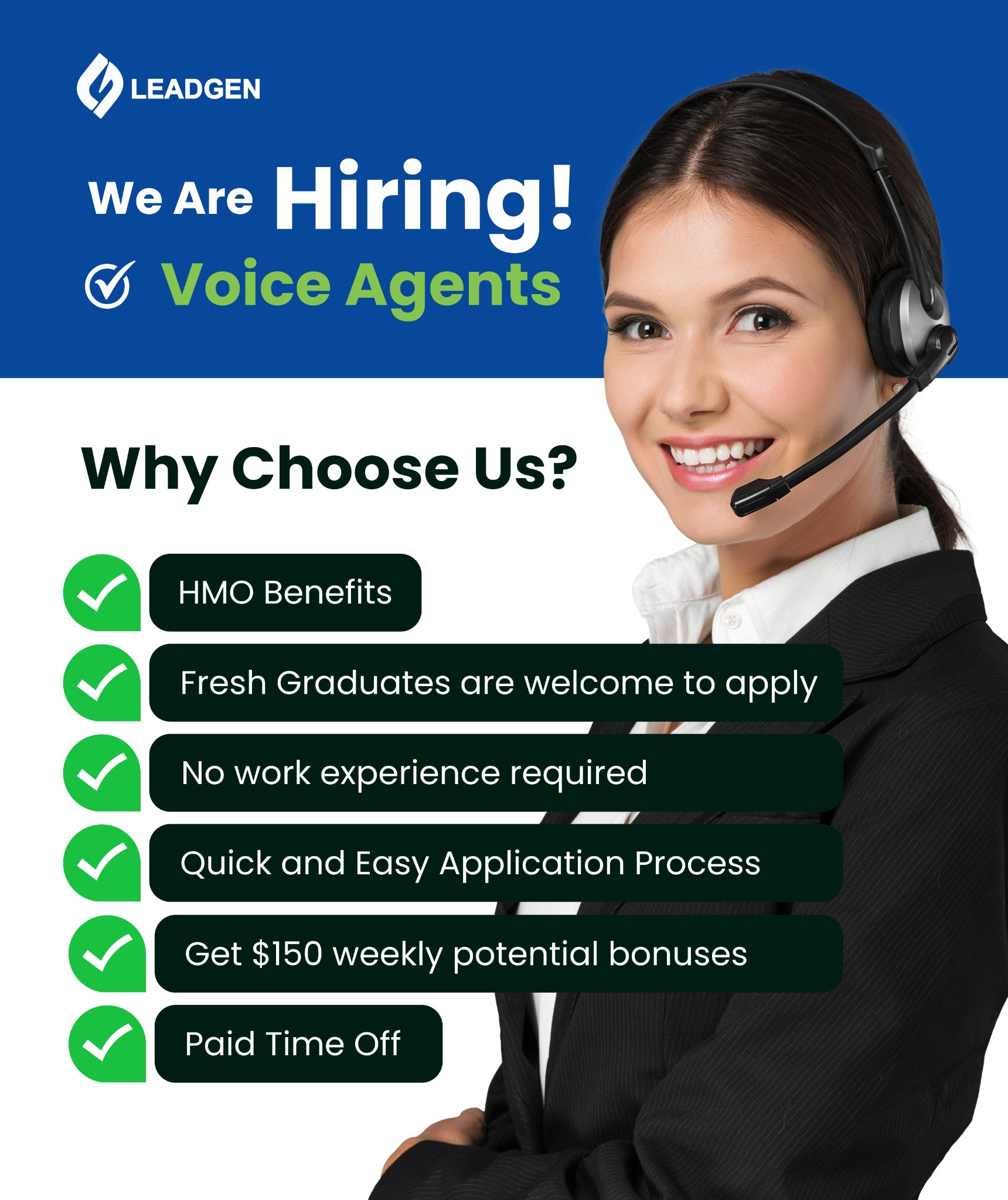 Lead Gen - Lead Generation & Donor Creation Facebook ad: Immediate Hiring: 200 Voice Agents