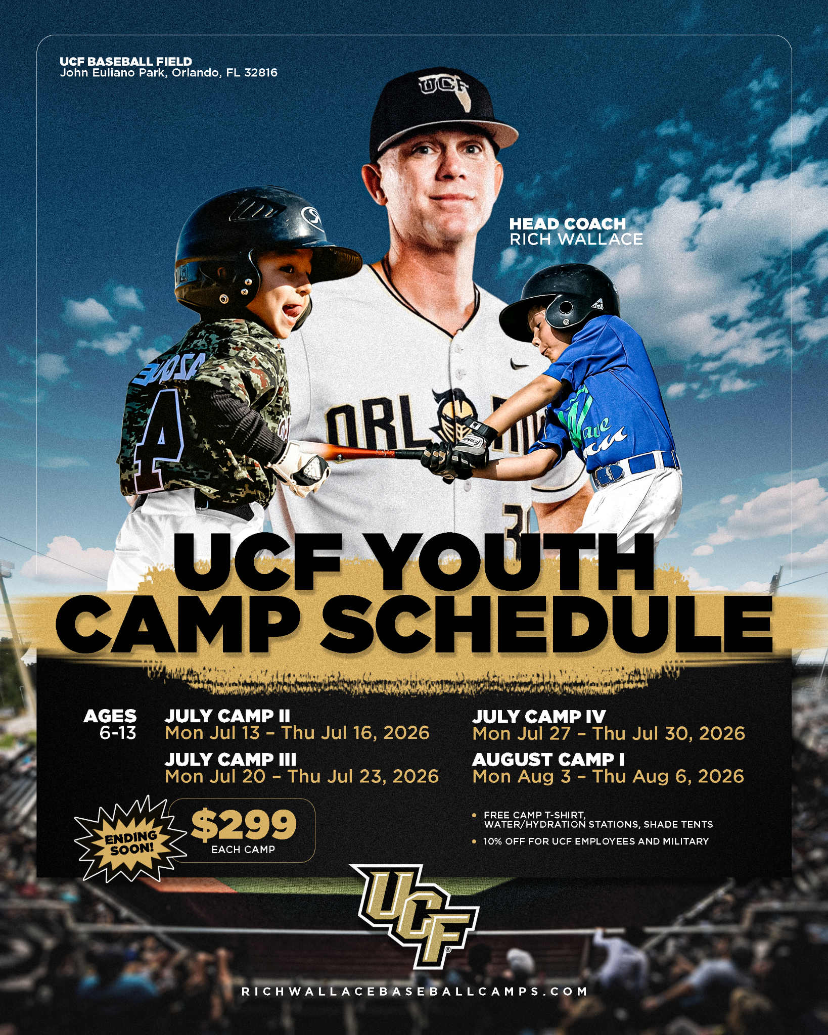 Rich Wallace Baseball Camps at UCF Facebook ad