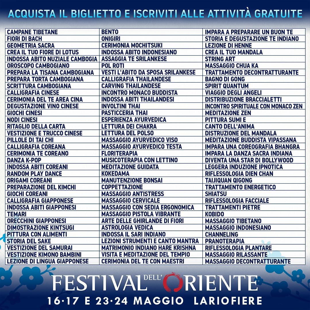 Festival dell'Oriente Facebook ad: NON SOLO GUARDARE.