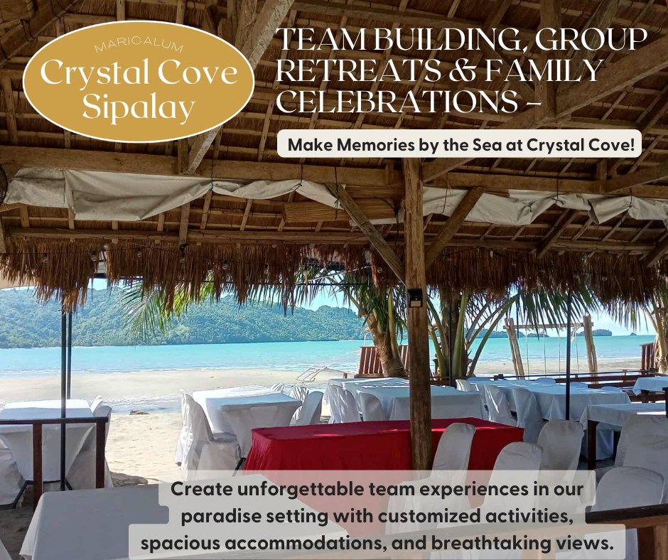 Crystal Cove at Campomanes Bay, Sipalay Facebook ad: Planning team building activities, private events, special…