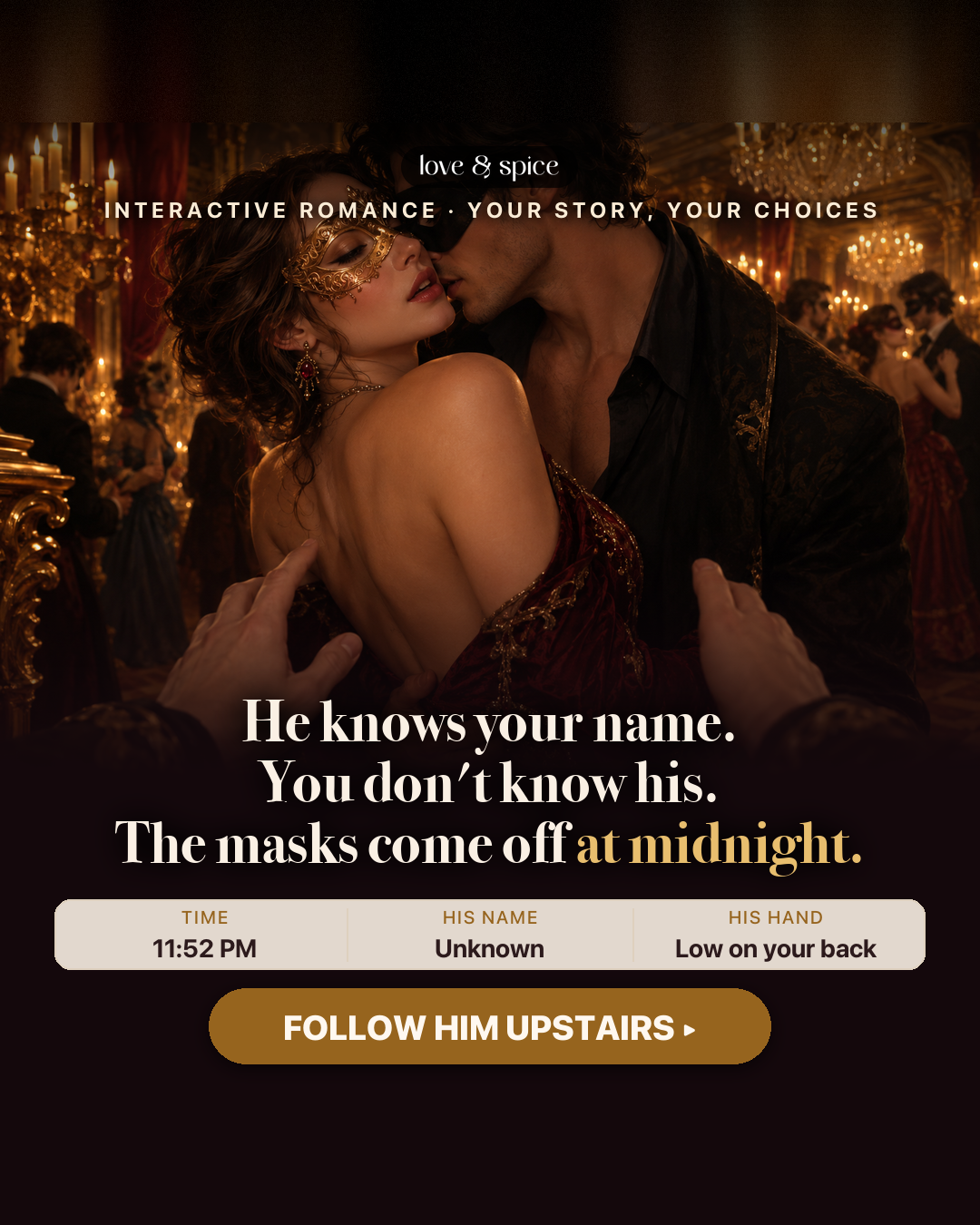 Love & Spice Facebook ad: Start Your Interactive Romance
