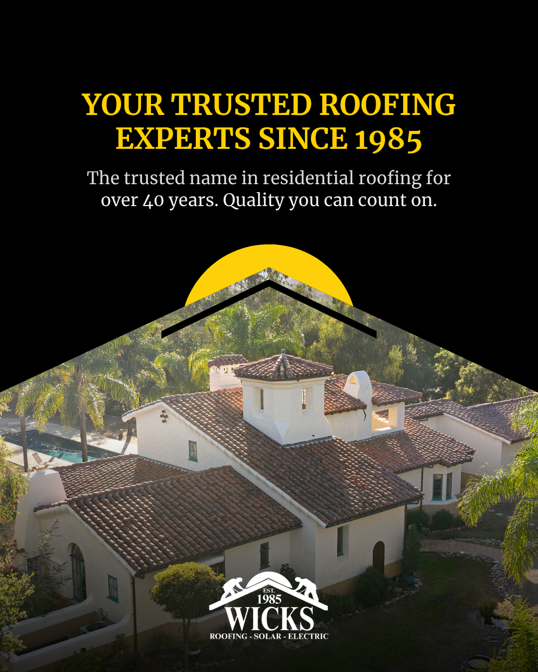 Wicks Roofing and Solar, LLC Facebook ad