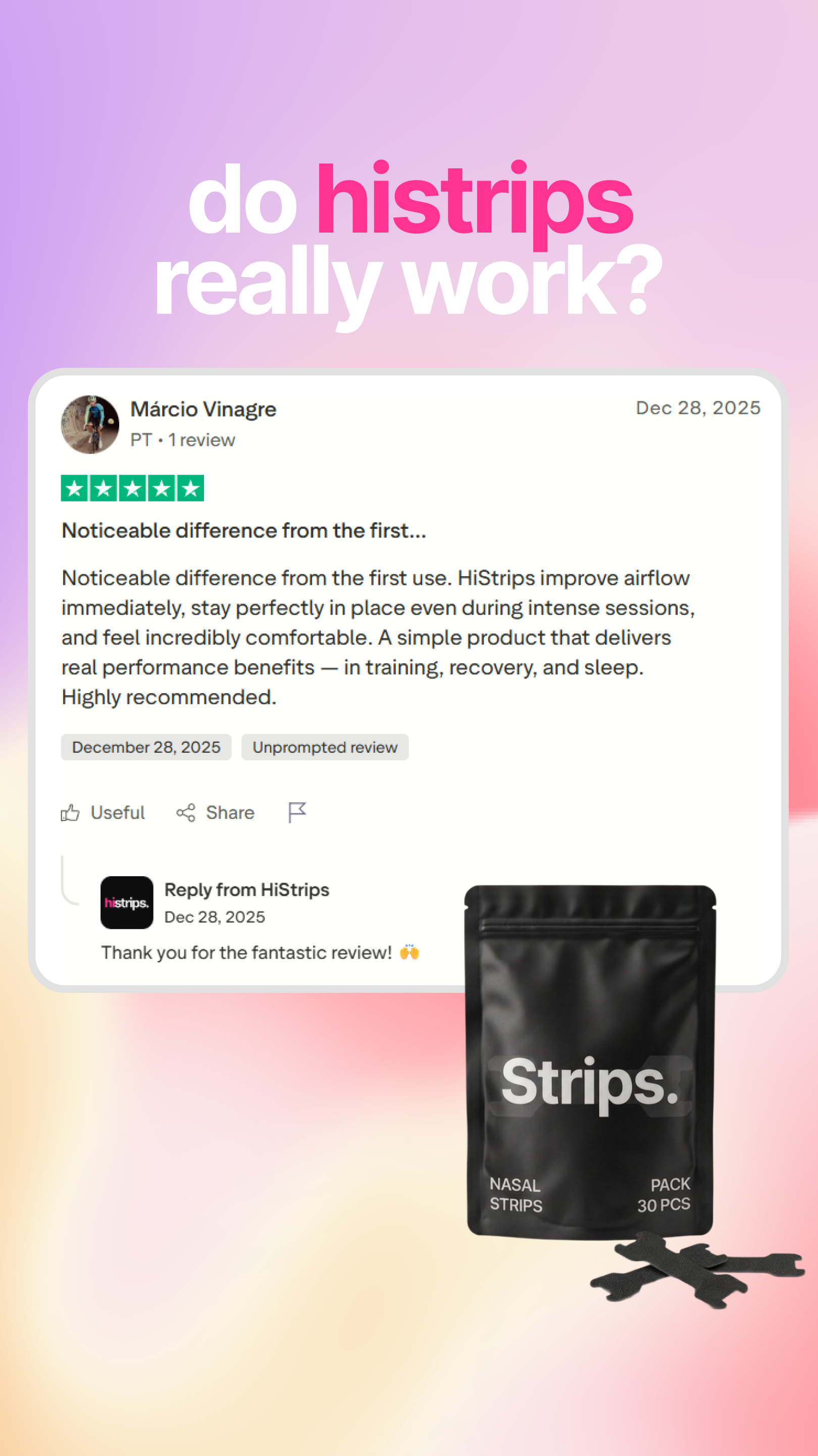 Histrips Facebook ad