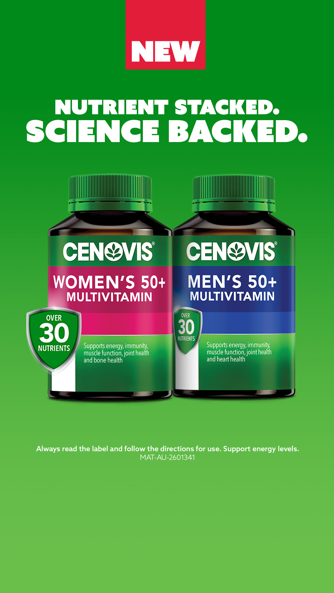 Cenovis Australia Facebook ad: New Multivitamins for you