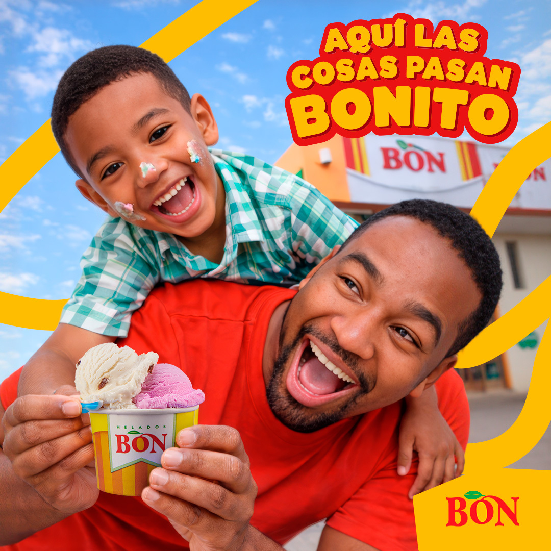 Helados BON RD Facebook ad: Ese vamos un momentico que termina en fotos…