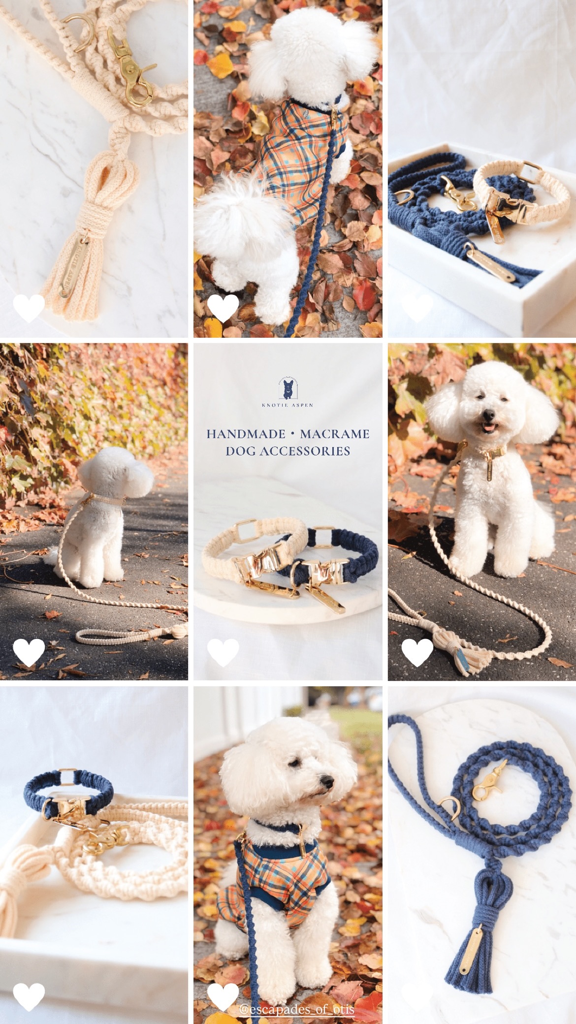 Knotie Aspen Facebook ad: Macrame Dog Accessories, KNOTIE ASPEN