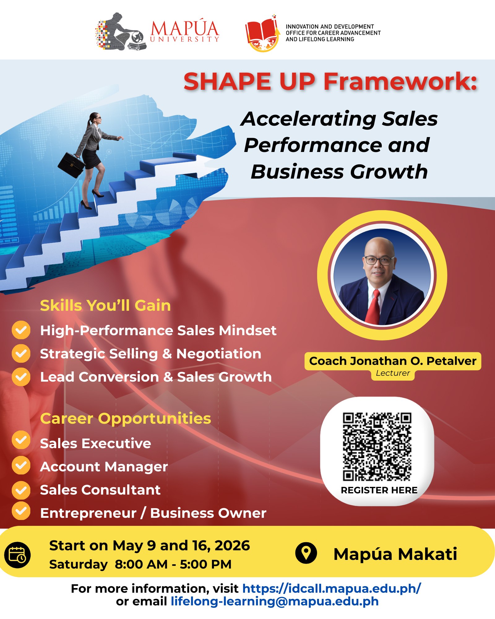 Mapua University Idcall - Lifelong Learning Facebook ad: Sales success isn’t chance-it’s designed, sharpened, and…