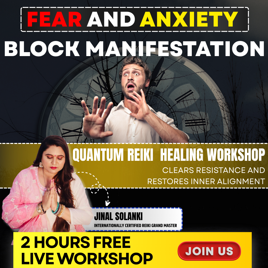 Jinal Infinity Energy Facebook ad: Fear & Anxiety Are Blocking Your Manifestation