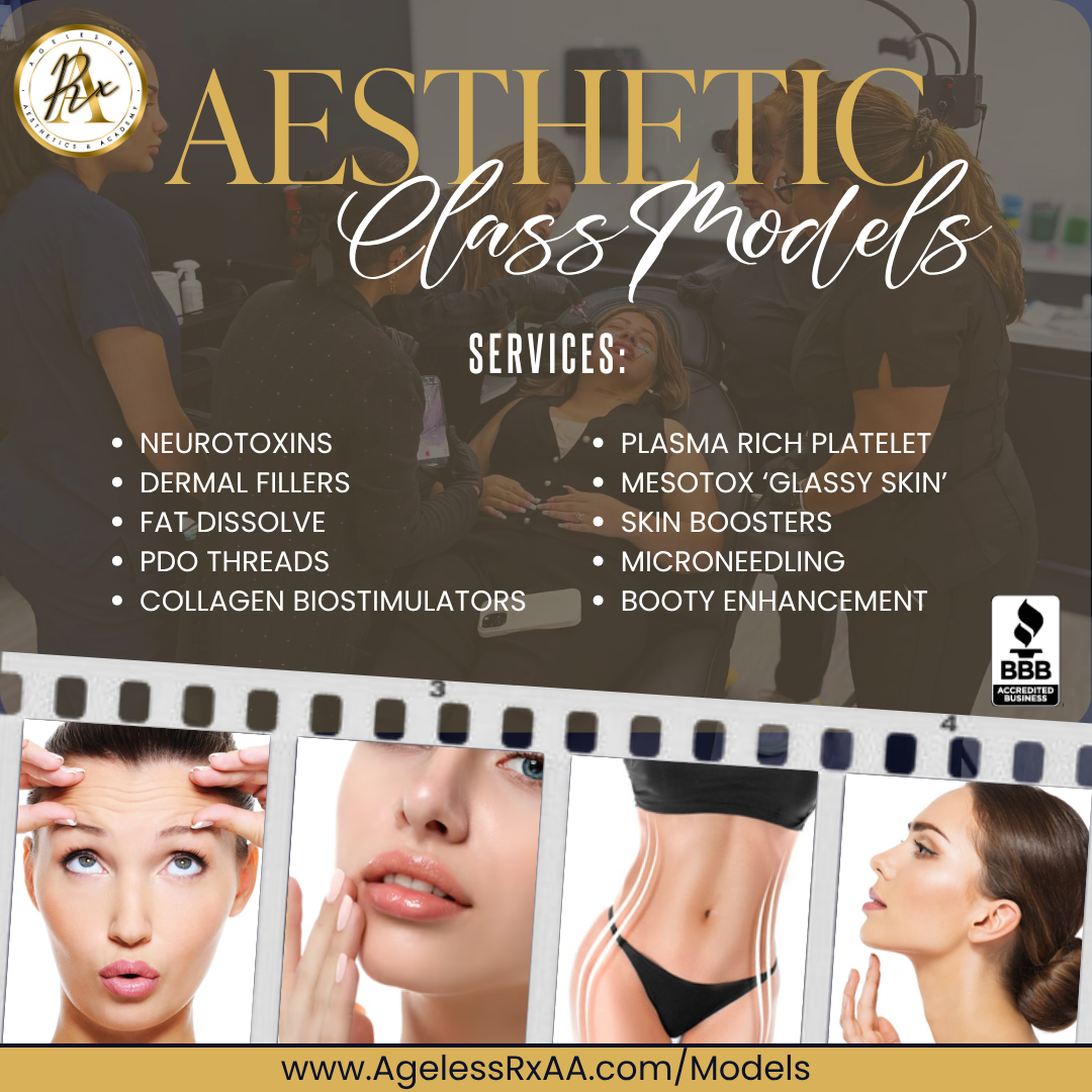 AgelessRx Aesthetics & Academy Facebook ad