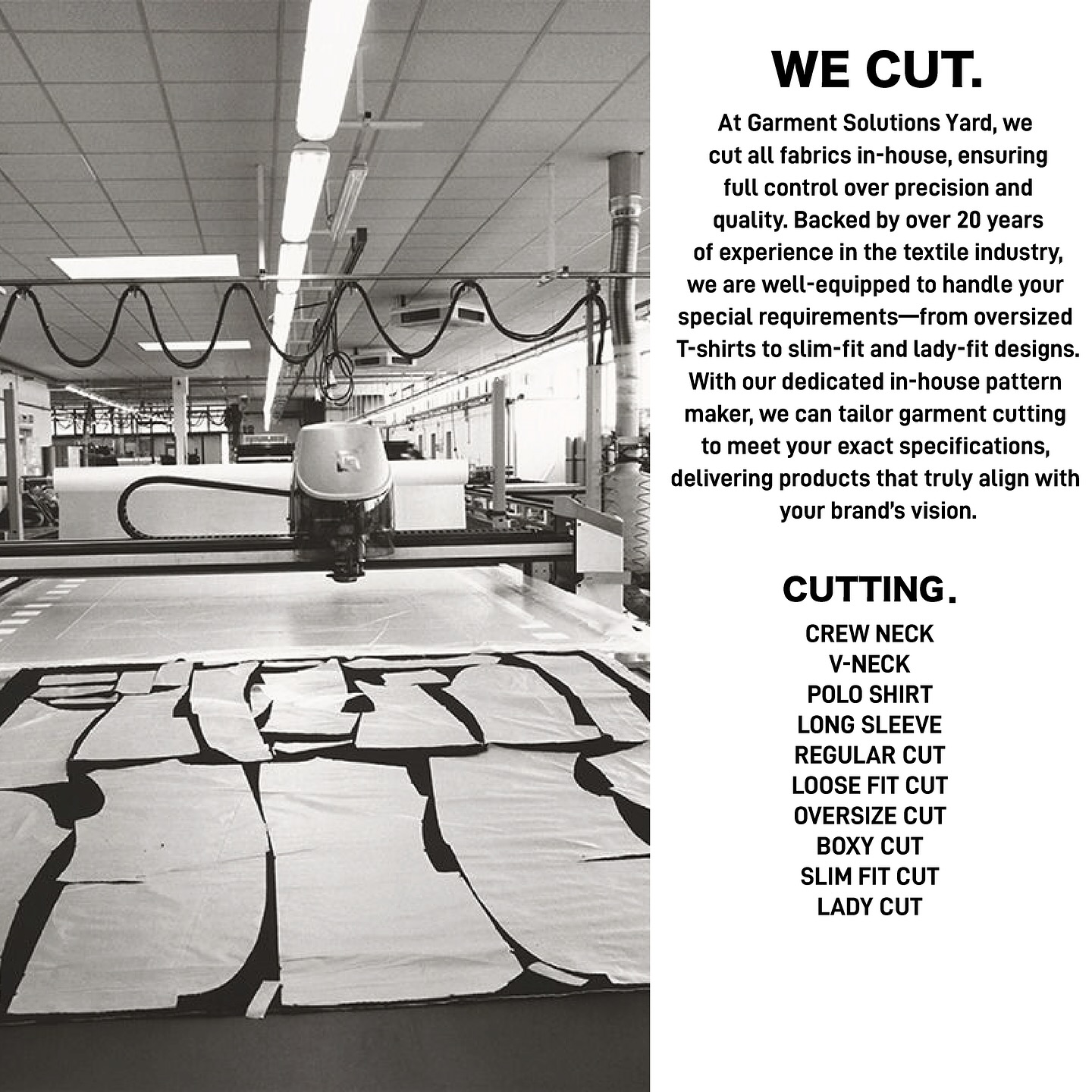Garment Solutions Yard Facebook ad: Your One-Stop Apparel Factory