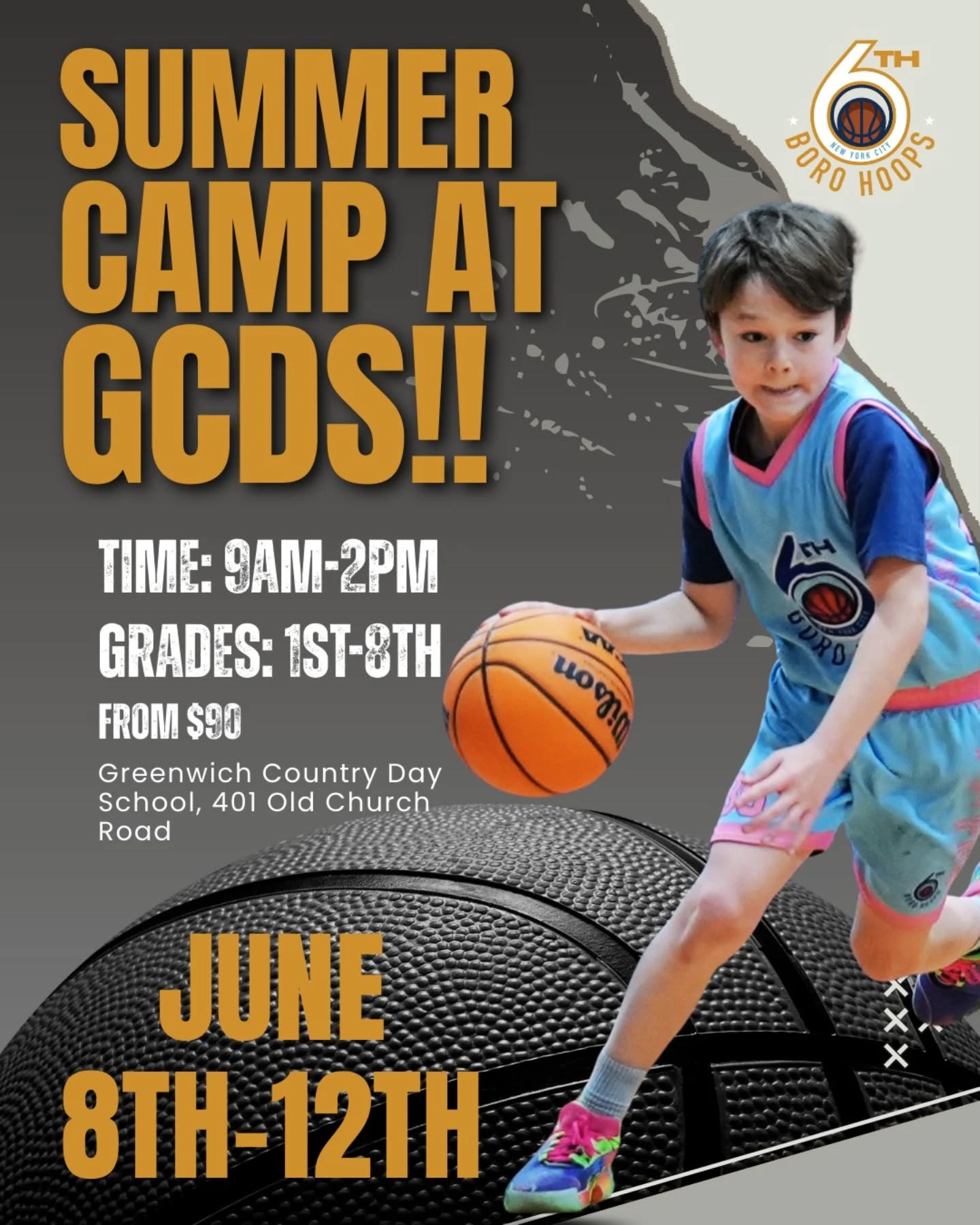 6th Boro Hoops Facebook ad: Summer Camp at GCDS!, 6th Boro Hoops