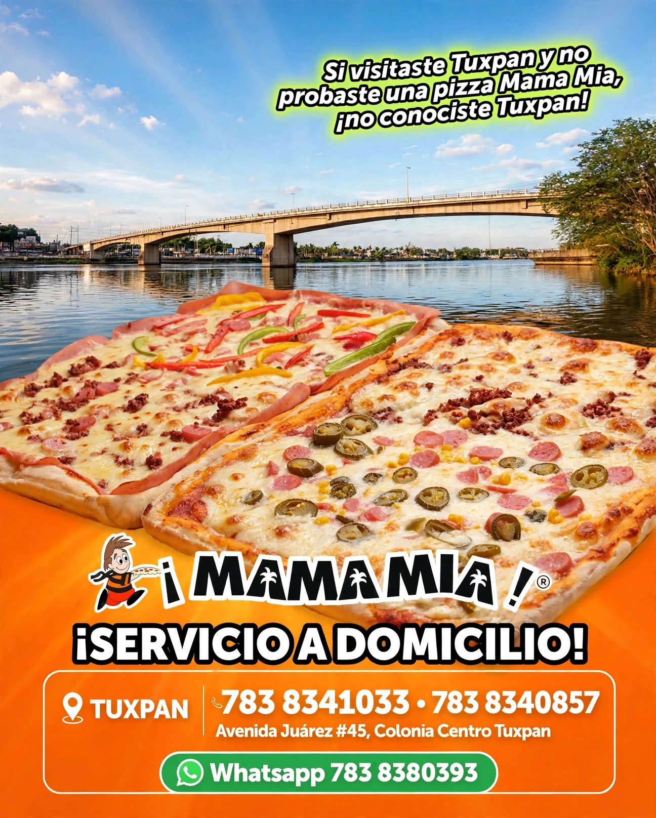 Mama Mia Pizzas Facebook ad: No todos los recuerdos de Tuxpan caben en…