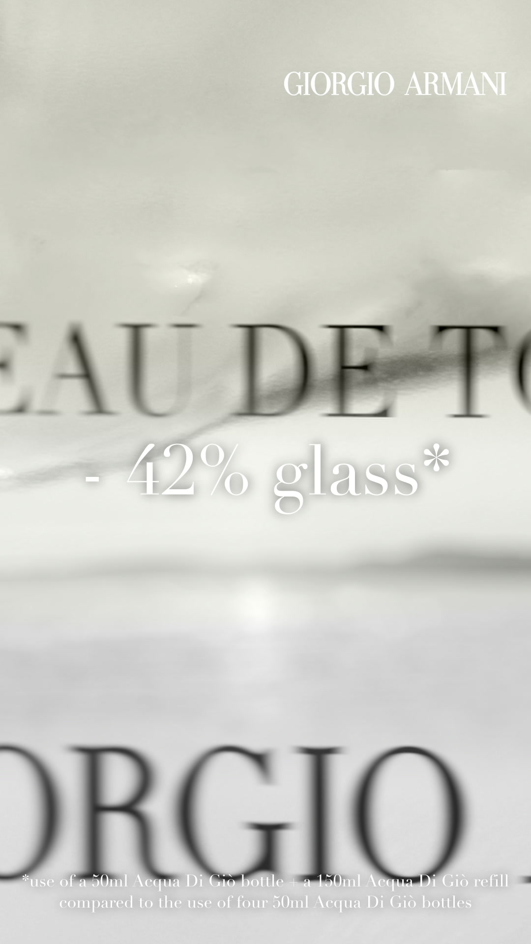 Armani beauty Facebook ad: ACQUA DI GIO REFILL.