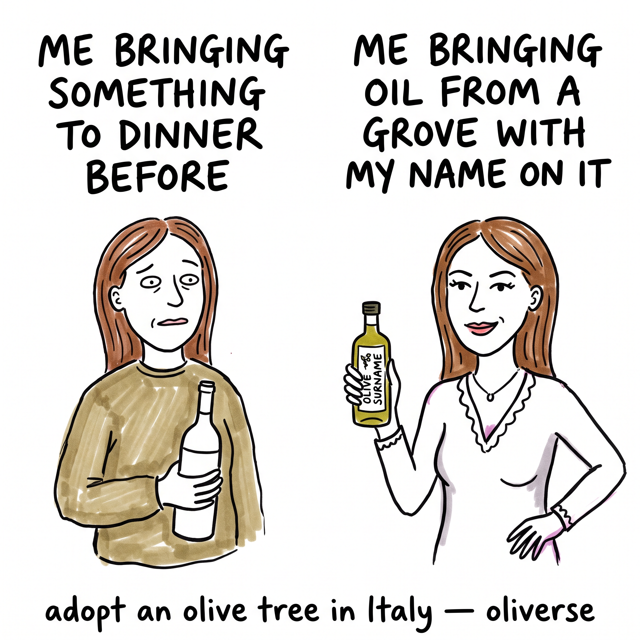 Oliverse Facebook ad: Adopt a Tree. Taste La Dolce Vita.