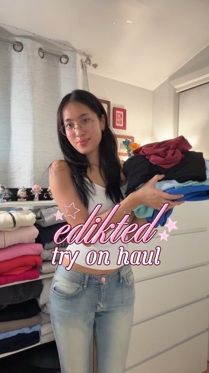 Edikted Facebook ad: try on haul use code HHYUNJINLEE10 for 10%…