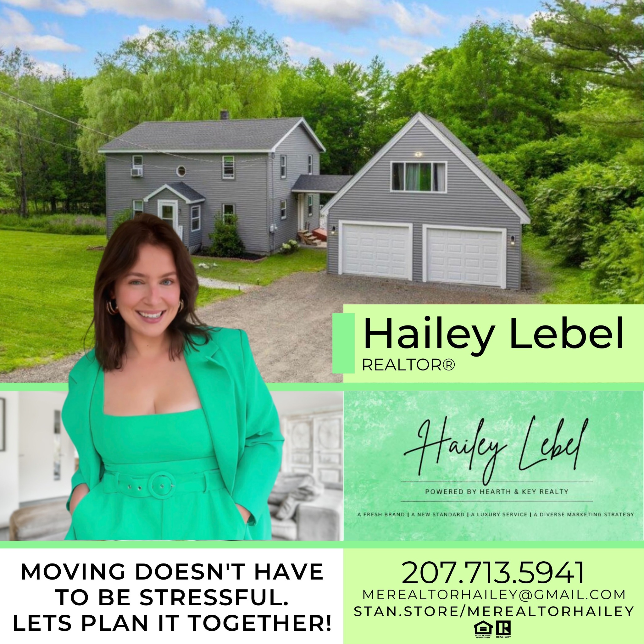 Hailey Lebel of Hearth & Key Realty Facebook ad