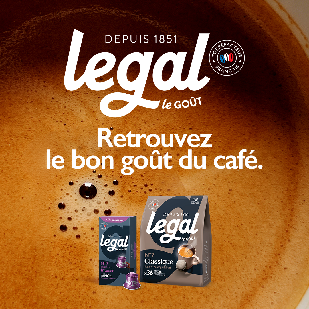 Cafés Legal Facebook ad: Retrouvez le bon goût du café