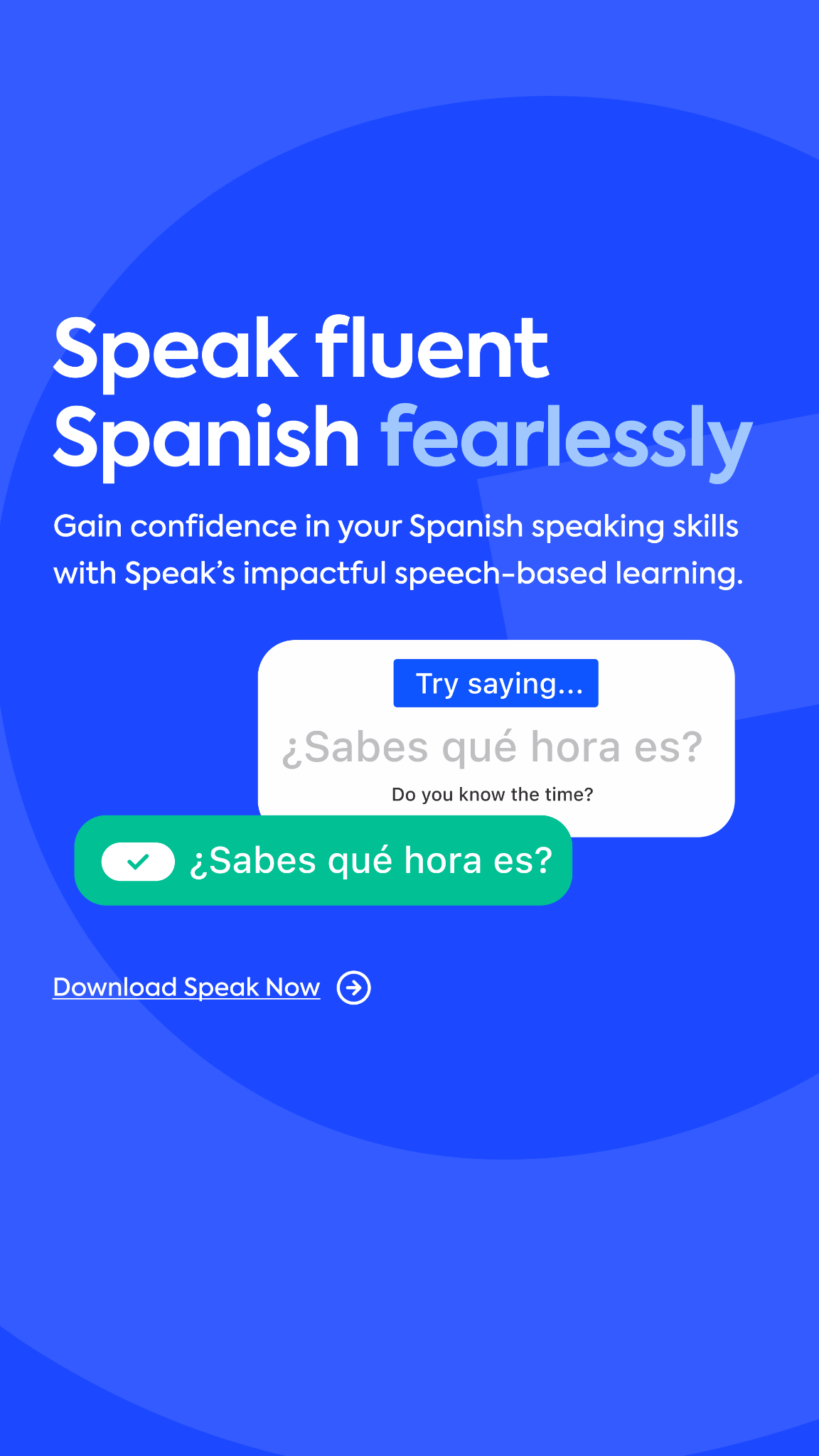 Speak Facebook ad