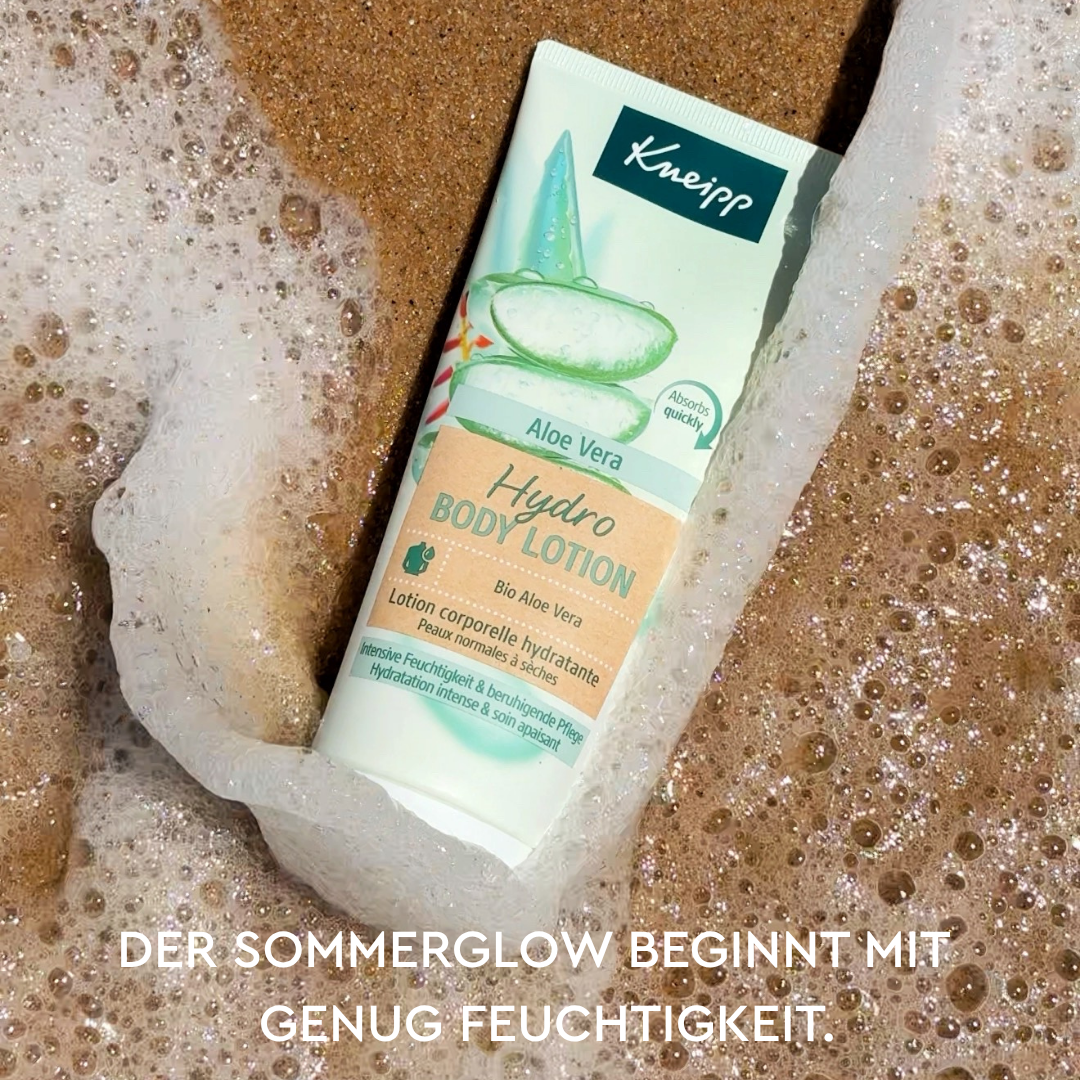 Kneipp Facebook ad: Sommerhaut liebt Feuchtigkeit.