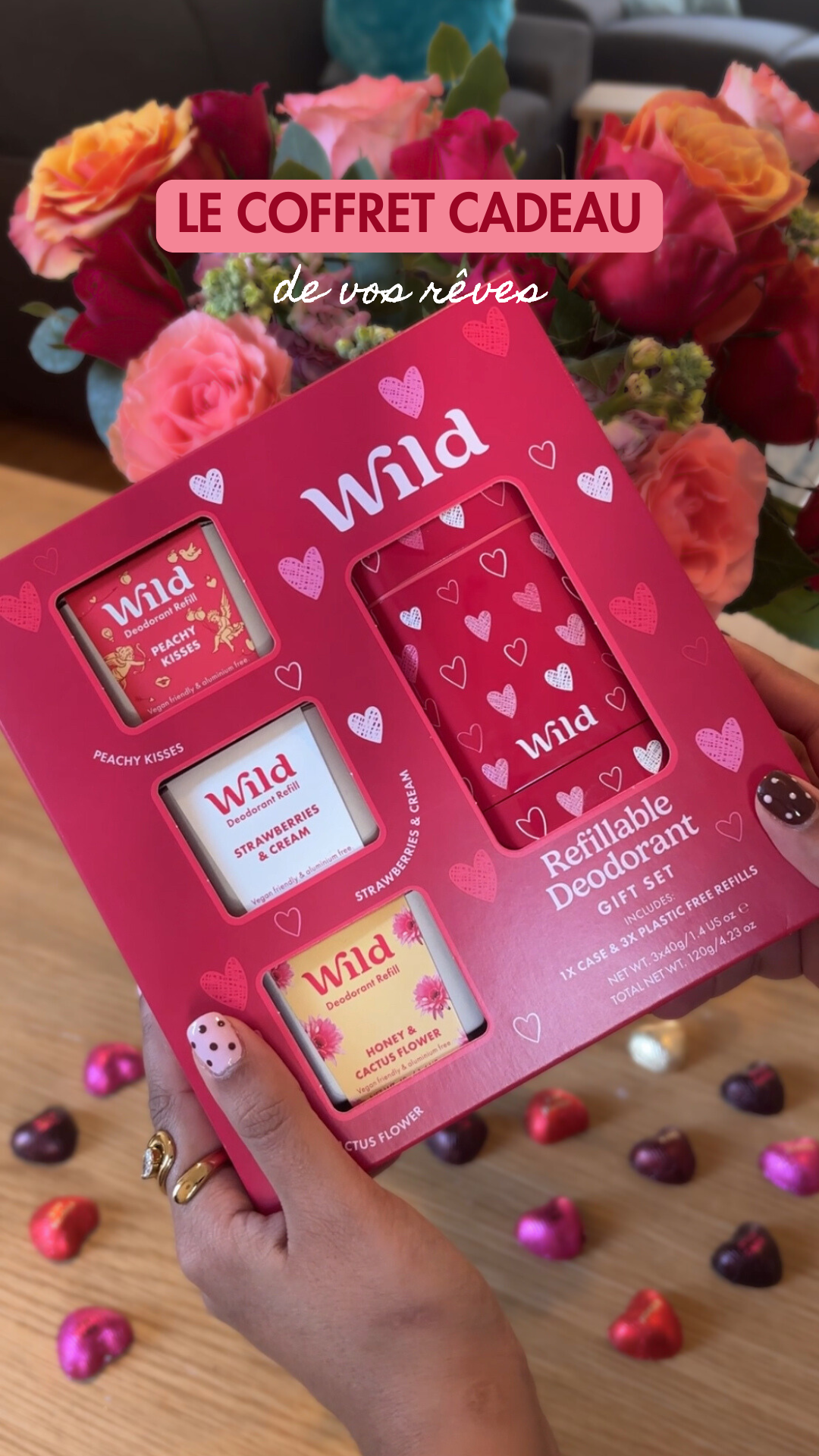 Wild Facebook ad: Des soins rechargeables coup de cœur