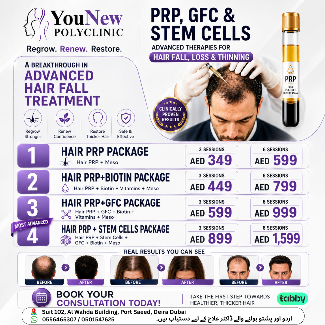 YouNew Polyclinic Dubai Facebook ad: ๐๐ฑ๐๐ฅ๐ฎ๐ฌ๐ข๐ฏ๐ ๐๐๐ข๐ซ ๐๐๐๐๐ซ, ๐๐% ๐๐๐