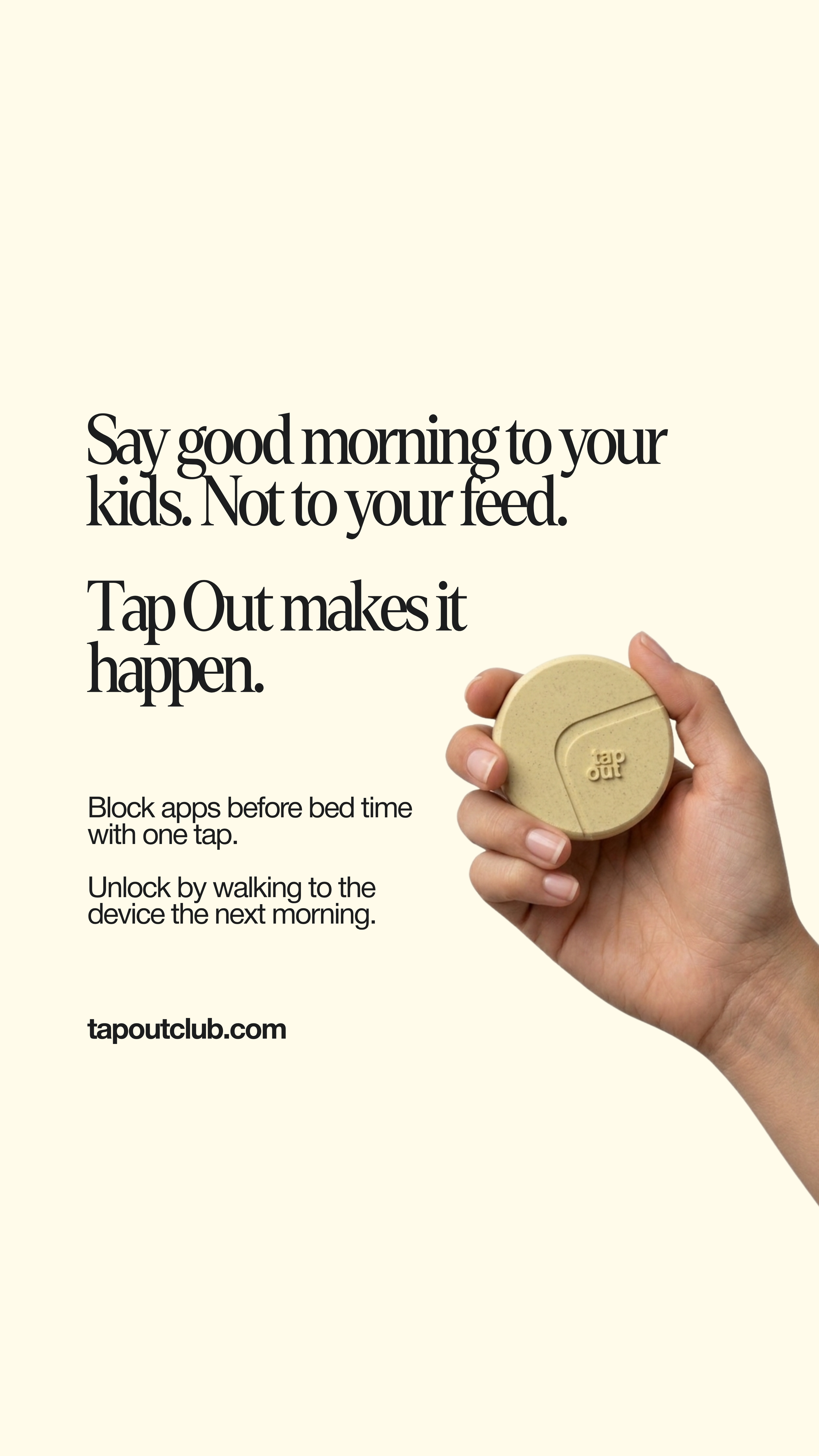 Tap Out Facebook ad