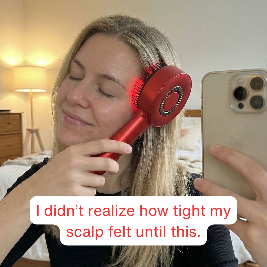 Restore Red Facebook ad: Your Scalp Needs Attention Not Aggressive Pressure