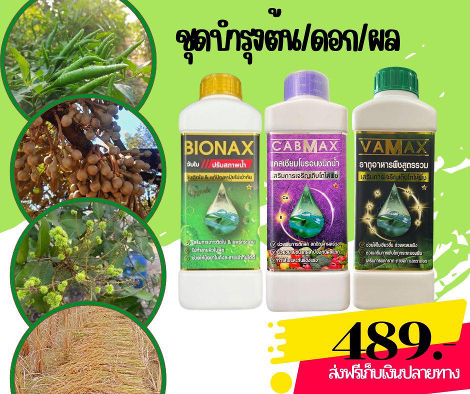 Bionax จับใบ+ปรับสภาพน้ำ โทร 099-264-4719 Facebook ad: โปรแรงชุดบำรุงพืช+ปรับสภาพน้ำ