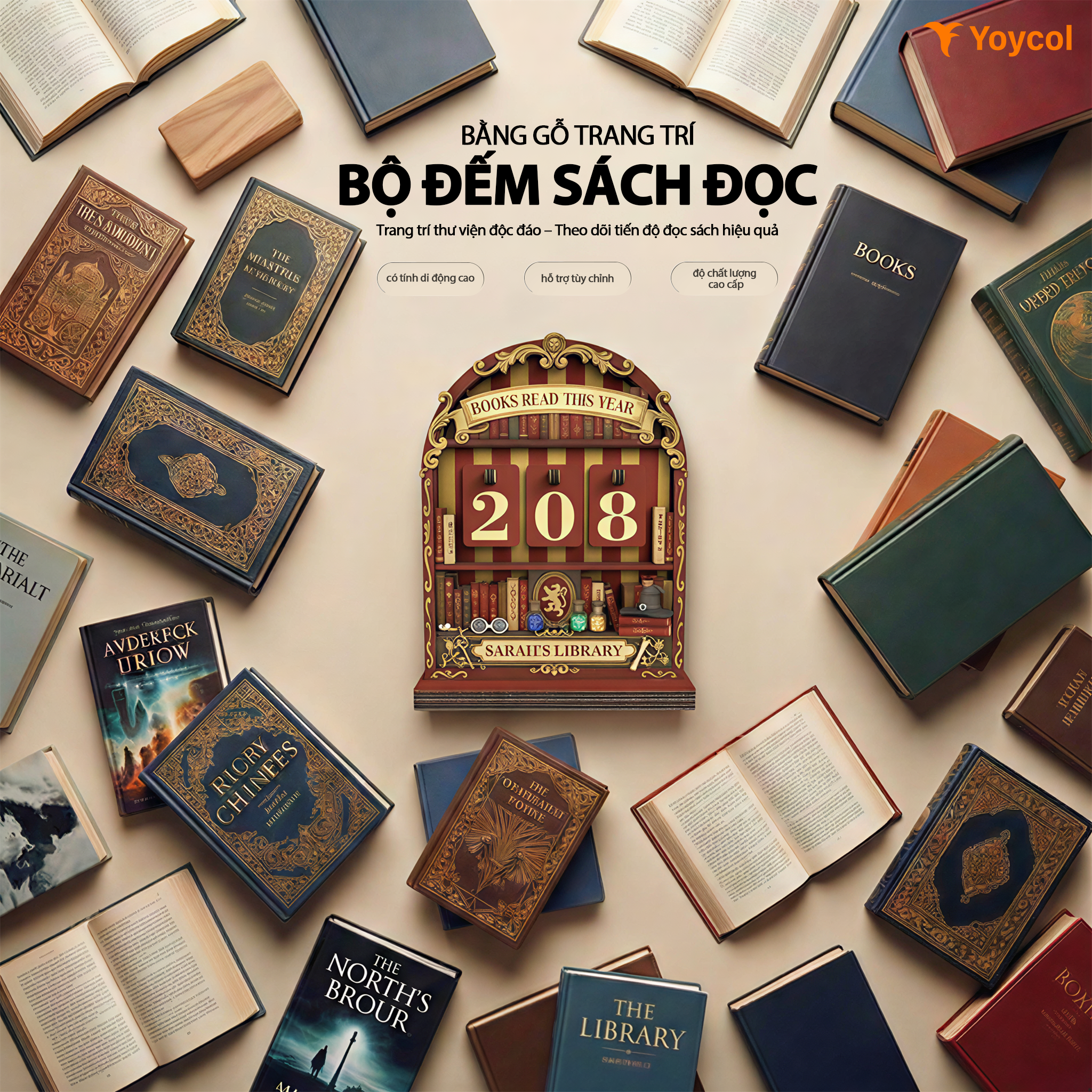 Yoycol-VN Facebook ad: CUSTOM BOOK READ TRACKER, dòng sản phẩm decor…