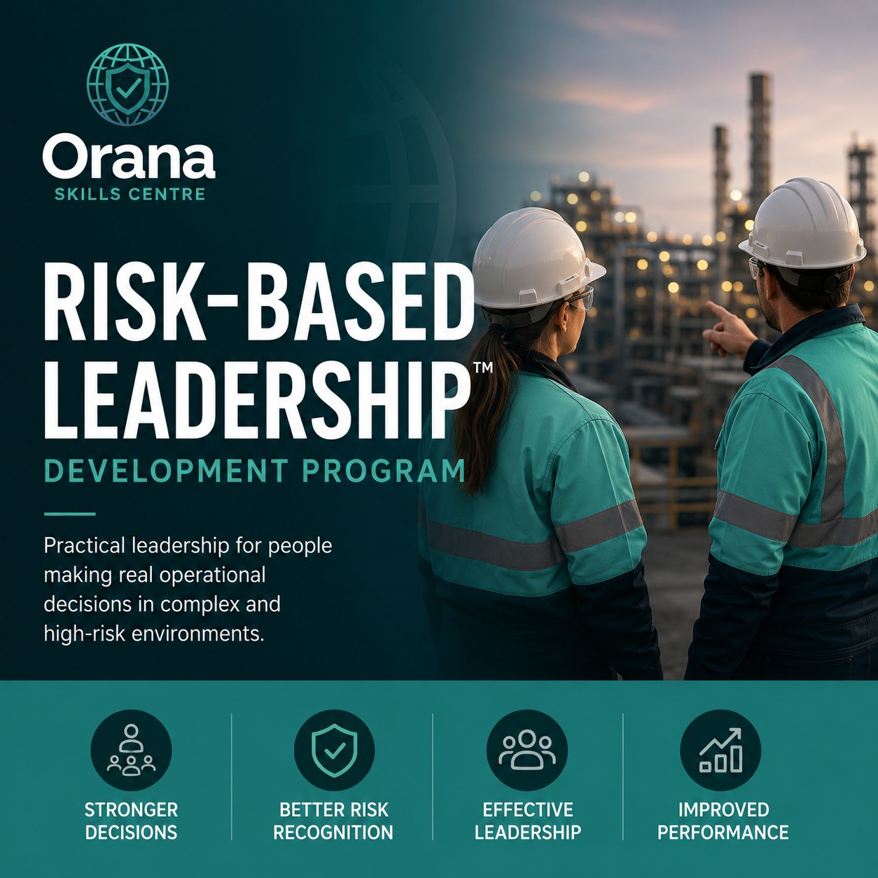 Orana Skills Centre Facebook ad: Risk-Based Leadership Dev