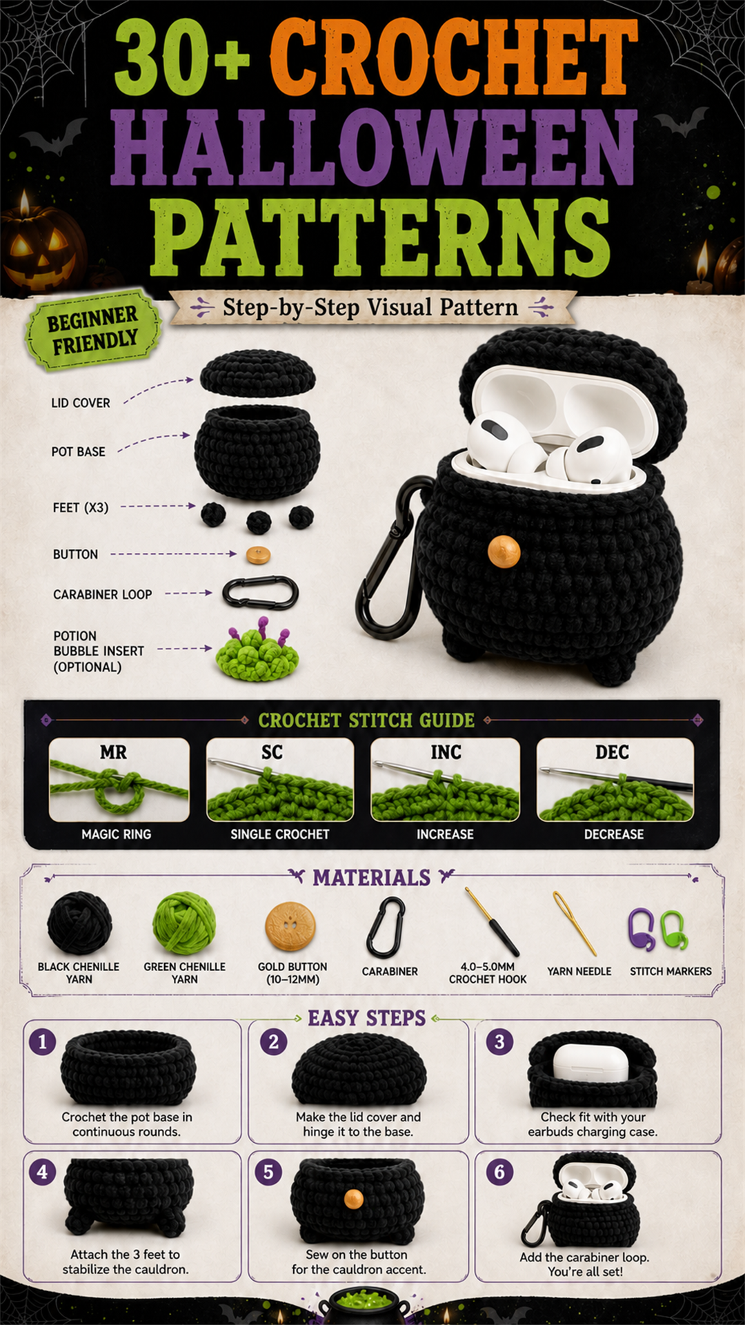 YarnPal - Crochet for Beginners Facebook ad: Start crochet now, easy and relaxing