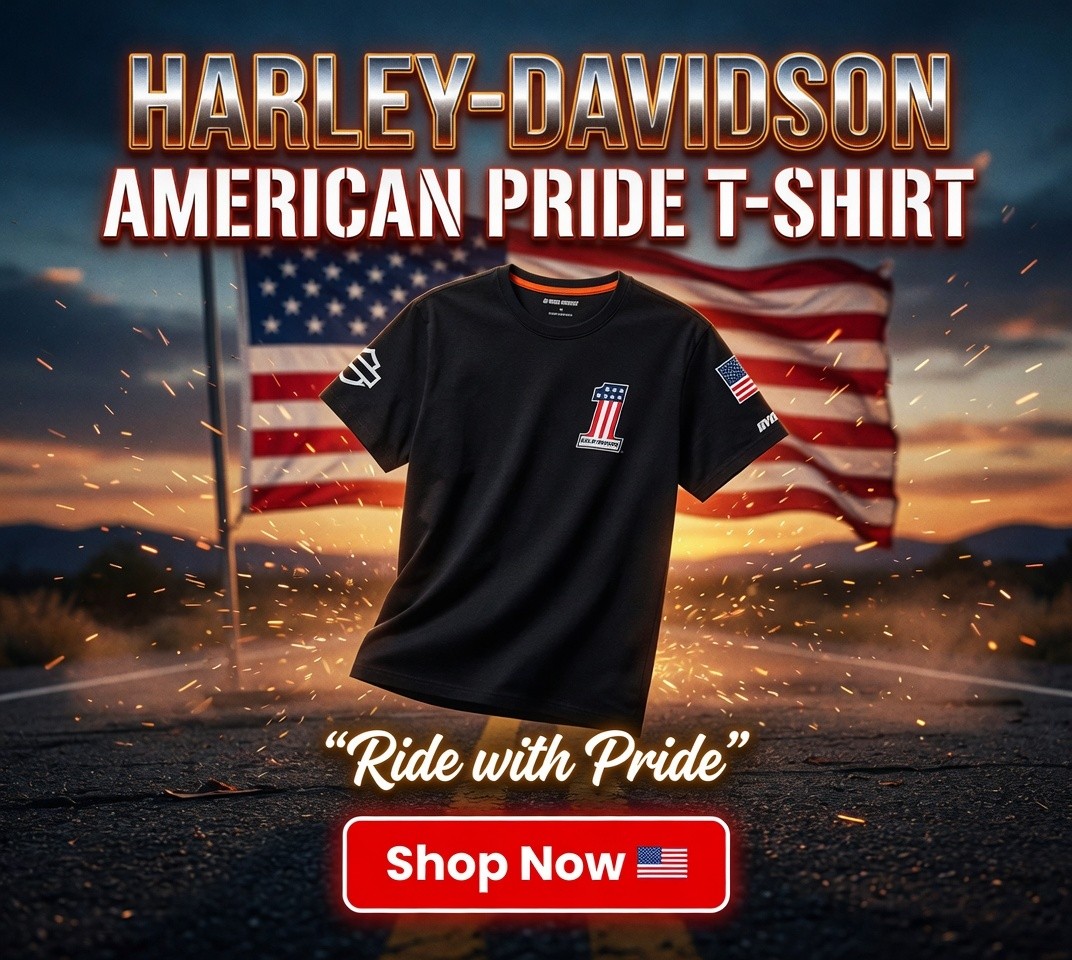 Harley Davidson Mongolia Facebook ad: HARLEY-DAVIDSON AMERICAN PRIDE T-SHIRT