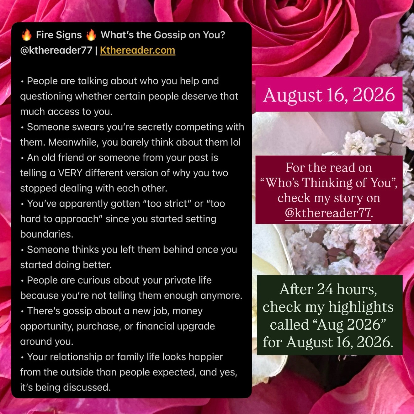 kthereader77 Facebook ad: What’s the Gossip on You Read for August…