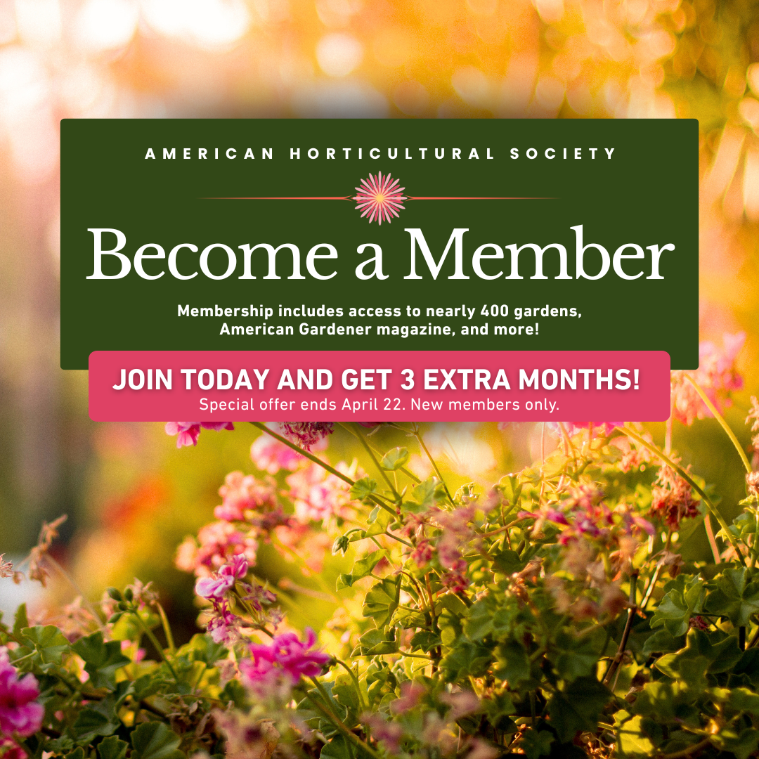 The American Horticultural Society Facebook ad: Access Nearly 400 Gardens