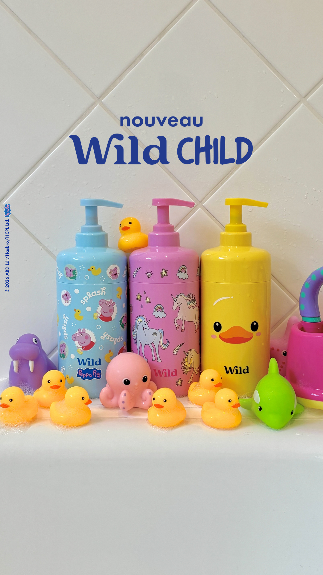 Wild Facebook ad: Nouvelle Gamme pour le Bain Wild Enfant