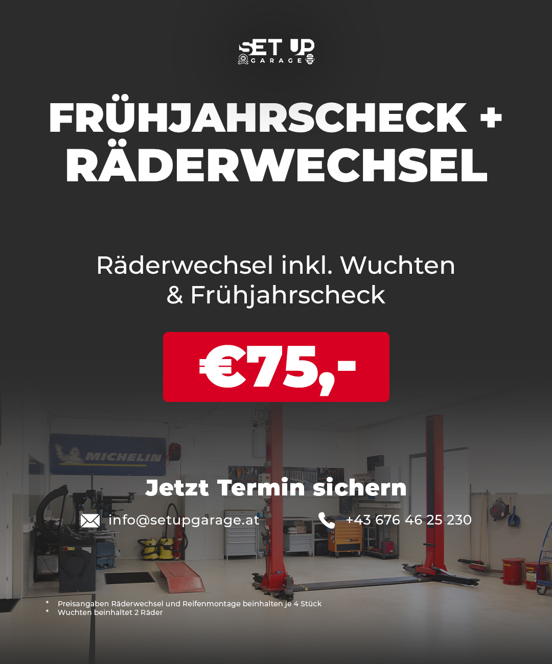 Setup Garage Facebook ad from Mar 25, 2026
