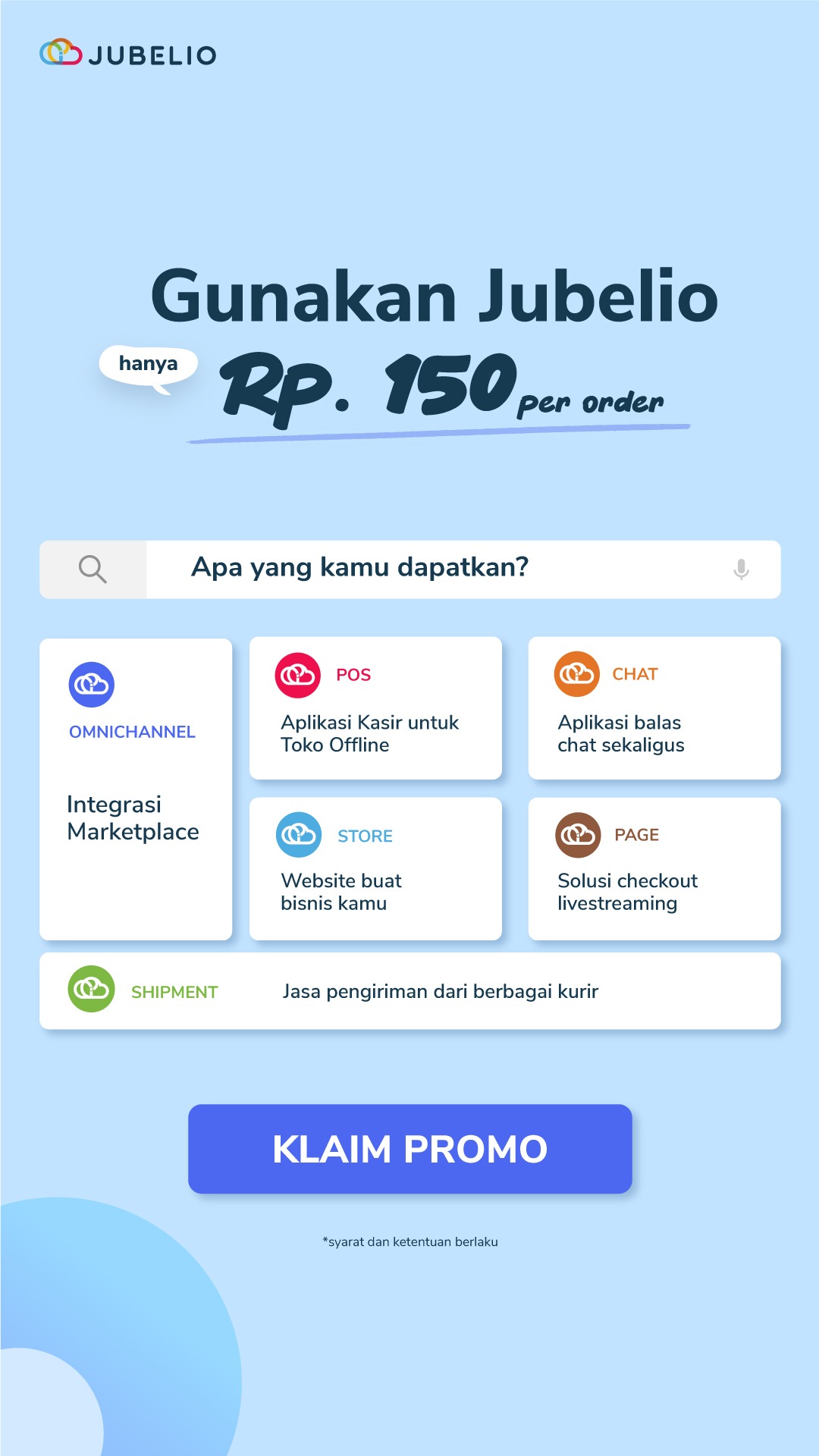 Jubelio Facebook ad
