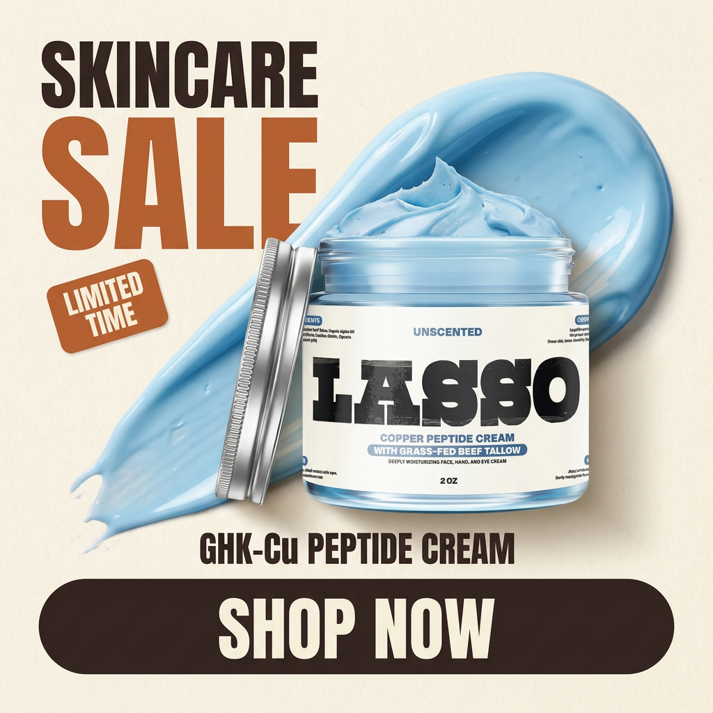 Lasso Co. Facebook ad: Try Tallow Skincare, 50% OFF This Week