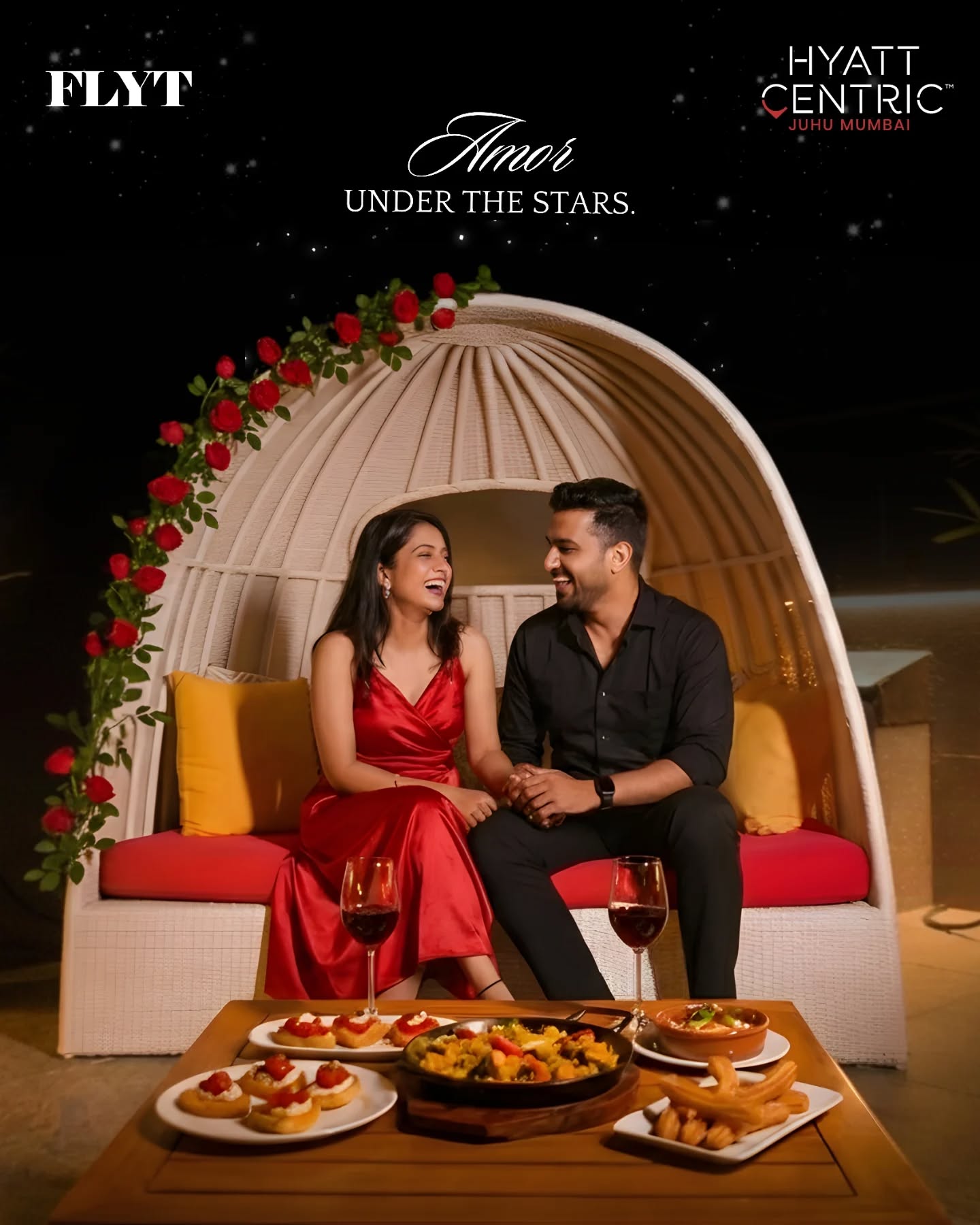 Hyatt Centric Juhu Facebook ad: VALENTINE’S DAY AT FLYT, ROOFTOP LOUNGE