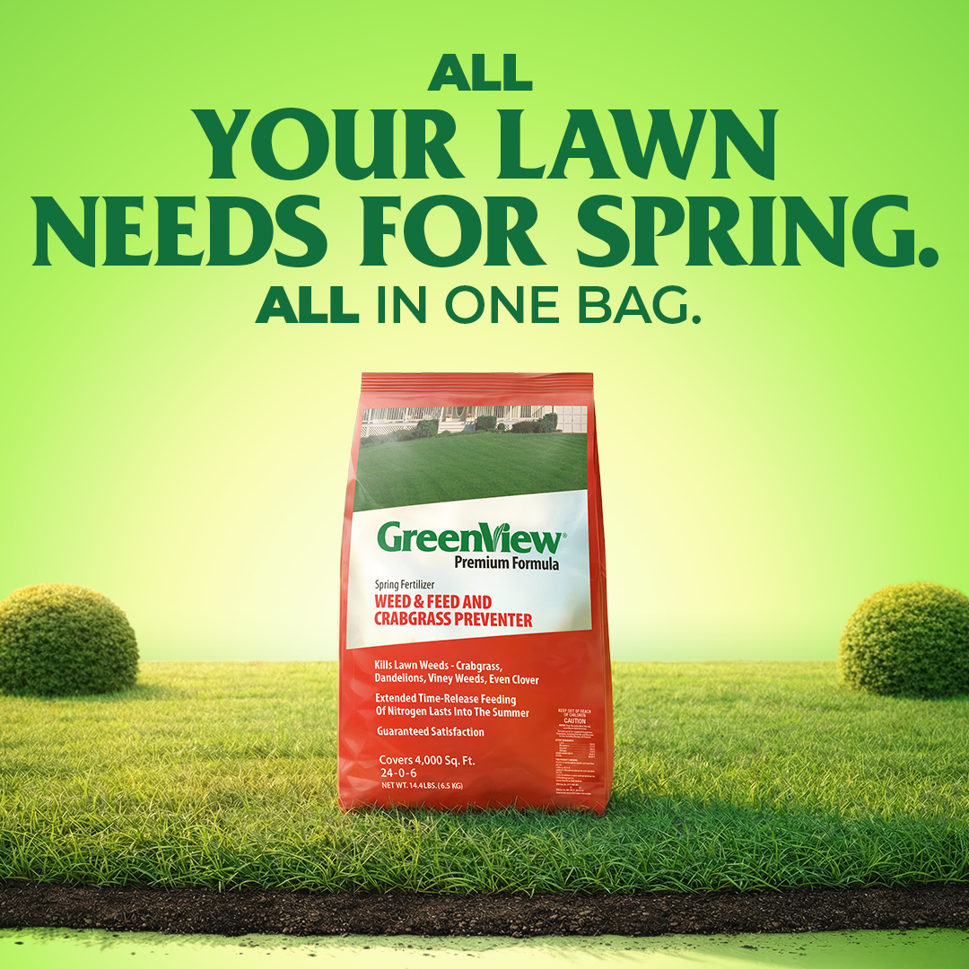 GreenView Lawn Products Facebook ad: Spring lawn care doesn’t get any easier than…
