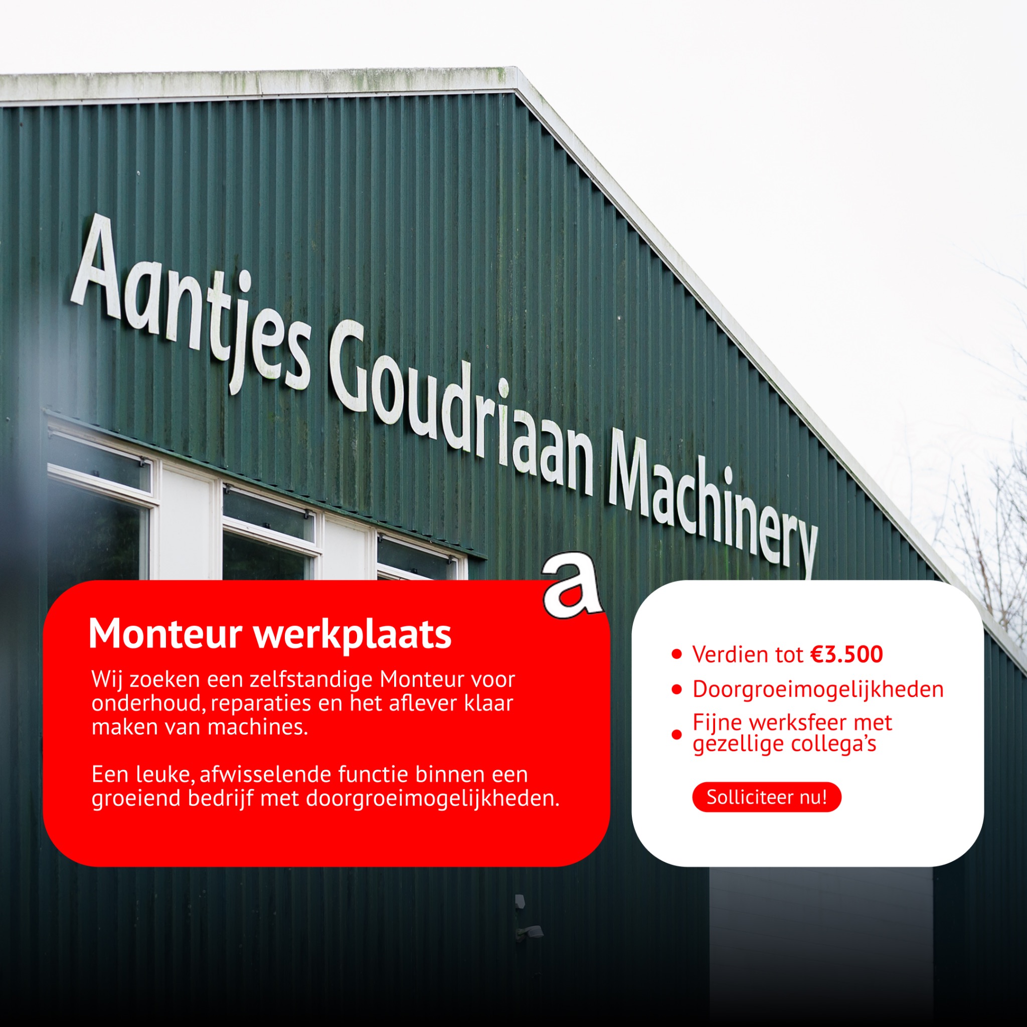 Aantjes Goudriaan Machinery Facebook ad from Mar 24, 2026