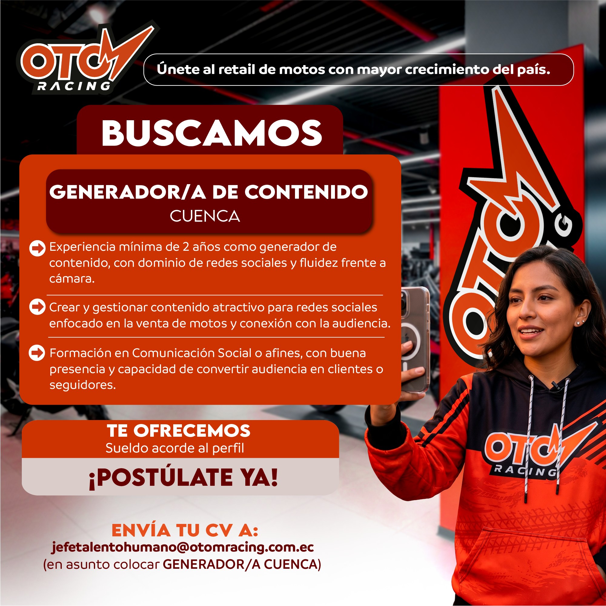 Otom Racing Facebook ad